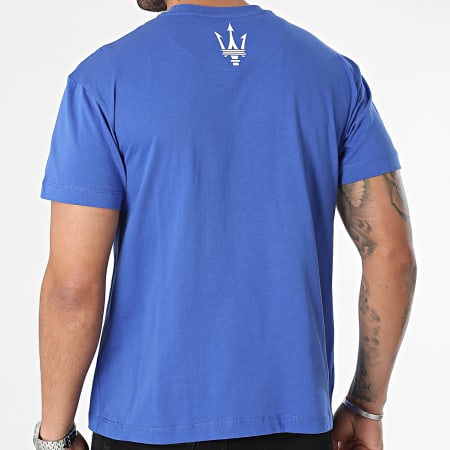 F1 et Motorsport - Tee Shirt Maserati Stampa Gommata Bleu