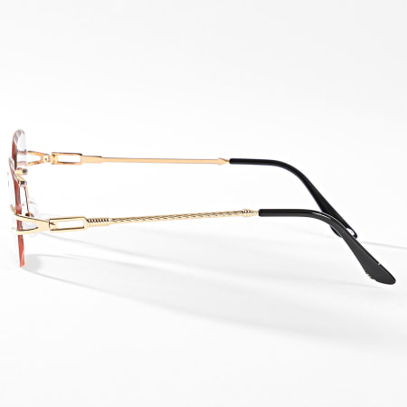 Frilivin - Lunettes De Soleil Noir Rose Dégradé Doré