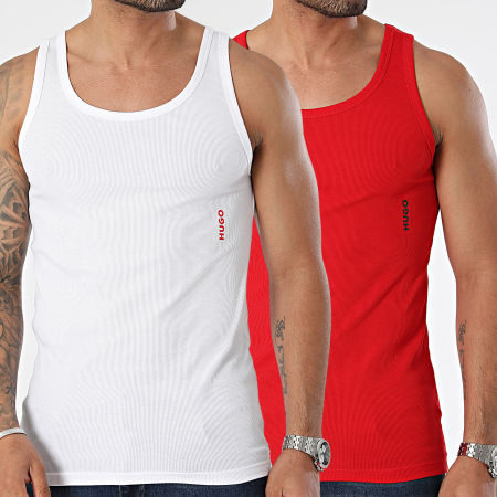 HUGO - Lote de 2 camisetas de tirantes 50469790 Rojo Blanco