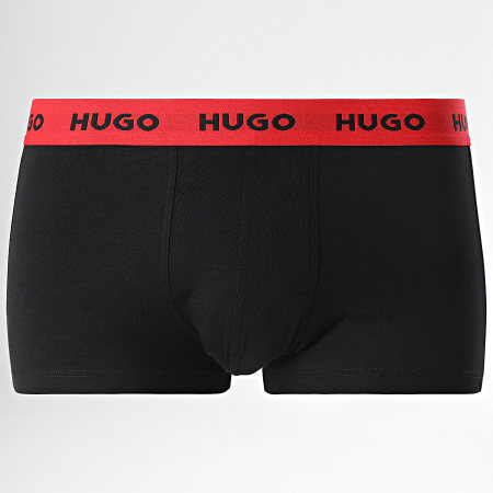 HUGO - Lot De 3 Boxers 50469766 Noir Rouge Blanc