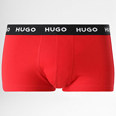 HUGO - Lote de 3 Boxers 50469766 Negro Rojo Blanco