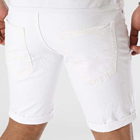 Indicode Jeans - Kaden Holes Jean Shorts Blanco