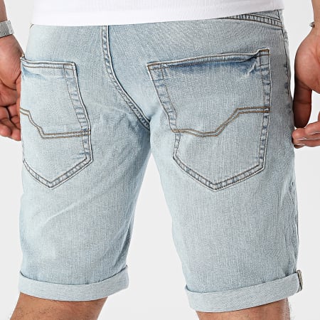 Indicode Jeans - Pantaloncini di jeans Kaden Holes Blue Wash
