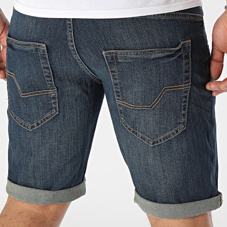 Indicode Jeans - Pantaloncini di jeans Kaden Holes Raw Blue