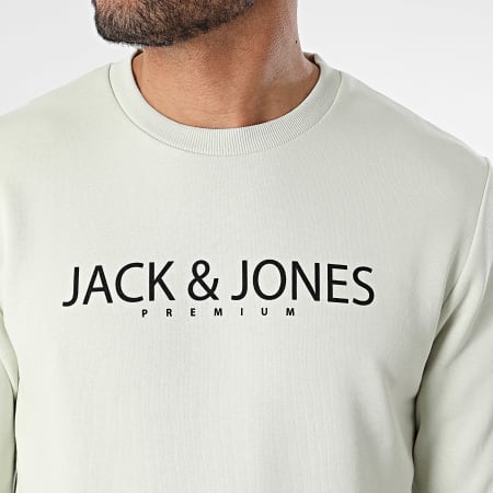 Jack And Jones - Jake Sudadera de cuello redondo Verde claro
