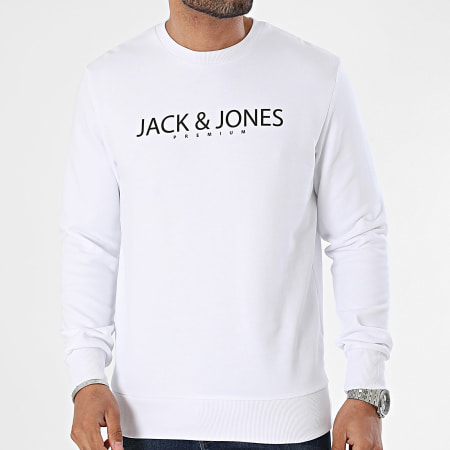 Jack And Jones - Felpa girocollo Jake Bianco
