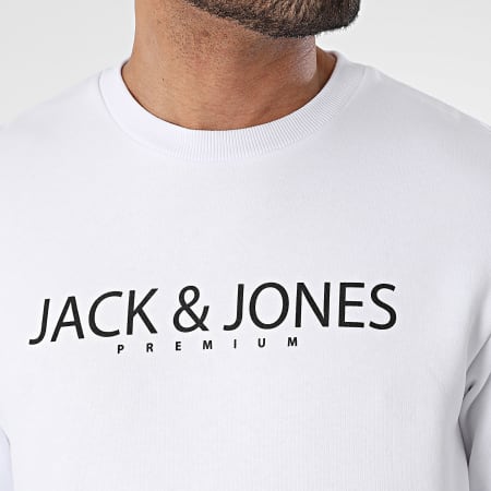Jack And Jones - Felpa girocollo Jake Bianco