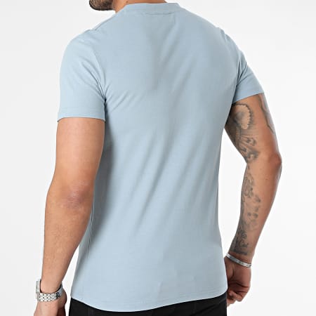 Superdry - Tee Shirt Col V Vintage Logo Emb M1011170A Bleu Clair