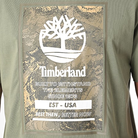 Timberland - A66X1 Logo Tee Shirt Verde Khaki