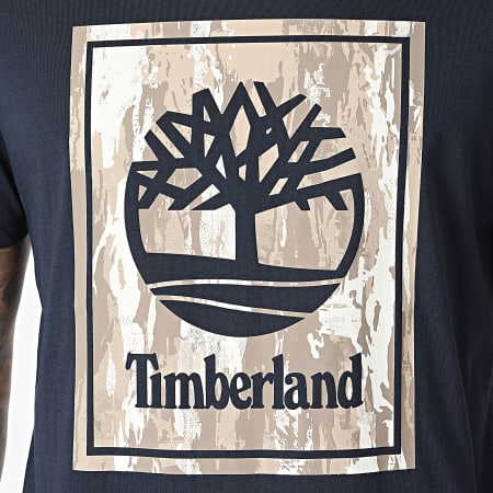 Timberland - Maglietta camo A5UBF blu navy