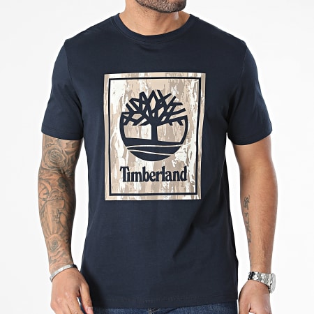 Timberland - Tee Shirt Camo A5UBF Bleu Marine