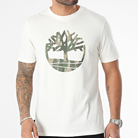 Timberland - Camo Tree Logo Tee Shirt A5UP3 Beige