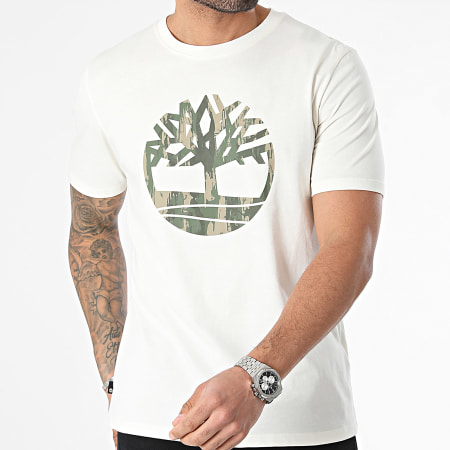 Timberland - Camo Tree Logo Tee Shirt A5UP3 Beige