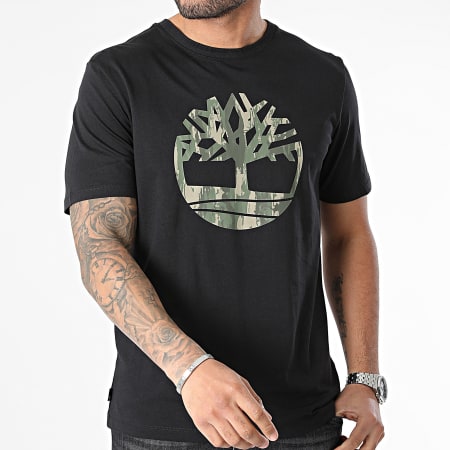 Timberland - Camo Tree Logo Tee Shirt A5UP3 Negro