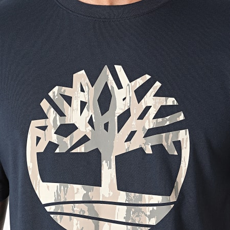 Timberland - Tee Shirt Camo Tree Logo A5UP3 Bleu Marine