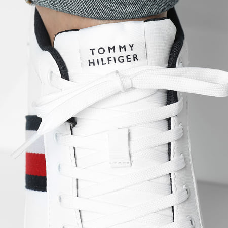 Tommy Hilfiger - Zapatillas Iconic Vulc Stripes 5072 Blanco