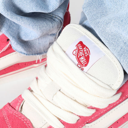 Vans - Zapatillas Mujer Knu Skool 9QCBJ11 Retro Color Rosa True Blanco