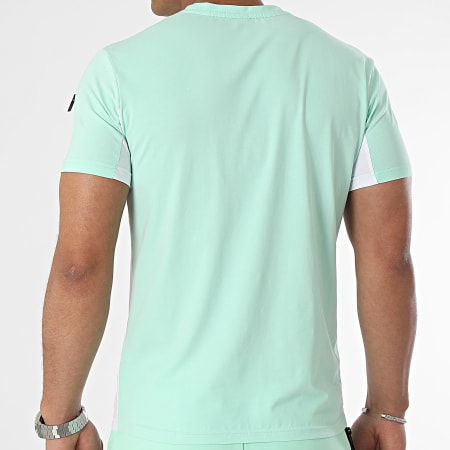 Zayne Paris  - Set di maglietta verde chiaro e bianca e pantaloncini da jogging