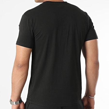 Zayne Paris  - Conjunto de camiseta negra y pantalón corto de jogging