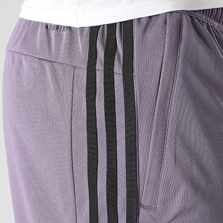 Adidas Sportswear - Pantaloncini da jogging Train Essentials 3 Band IT5414 Viola Nero