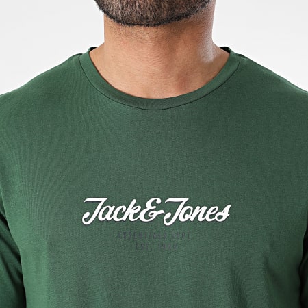 Jack And Jones - Maglietta Henry verde