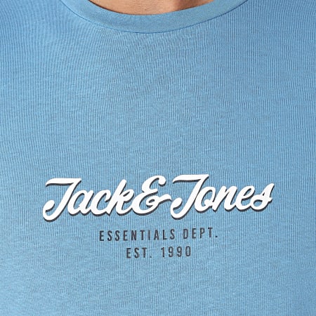 Jack And Jones - Tee Shirt Henry Bleu Clair