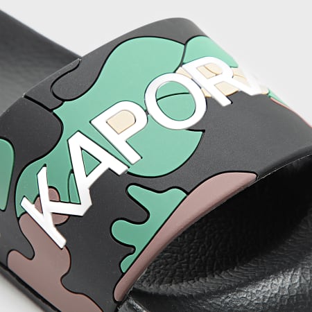 Kaporal - Claquettes Doral Vert Kaki Noir Camouflage