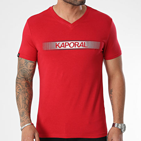 Kaporal - Tee Shirt Essentiel Col V BRADM11 Rouge