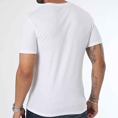 Kaporal - Lote de 2 camisetas cuello pico GIFTM11 Blanco Azul