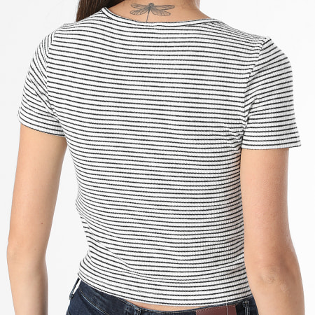 Girls Outfit - Tee Shirt A Rayures Femme Posy Noir Blanc