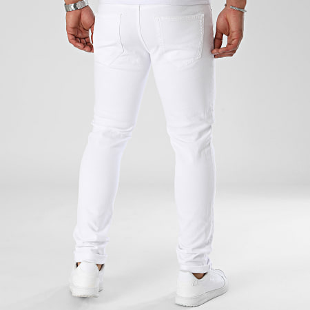 Only And Sons - Jean Slim Loom Blanc