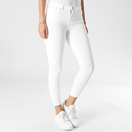 Only - Jean Skinny Femme Power Mid Pushup Blanc