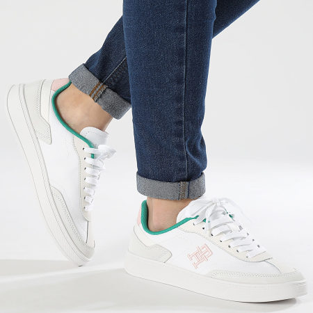 Tommy Hilfiger - Sneakers Heritage Court 7889 Bianco Verde Olimpico Donna