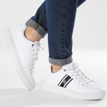 Tommy Hilfiger - Sneakers donna Webbing Court 8071 Bianco