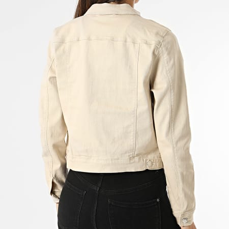 Vero Moda - Chaqueta vaquera para mujer Crop Soya Beige