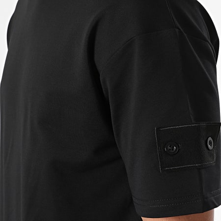 Zayne Paris  - Conjunto de camiseta negra y pantalón corto tipo cargo