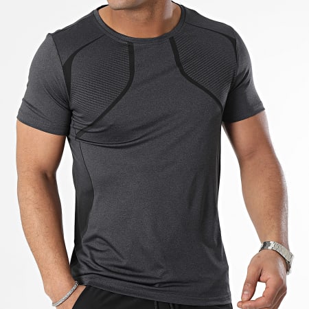 Zayne Paris  - Set di maglietta e pantaloncini da jogging grigio antracite e nero