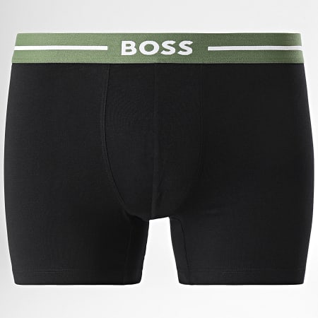 BOSS - Confezione da 3 boxer in grassetto 50514962 Nero Bianco Azzurro Verde Khaki