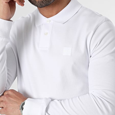 BOSS - Polo Manches Longues Passerby 50507704 Blanc