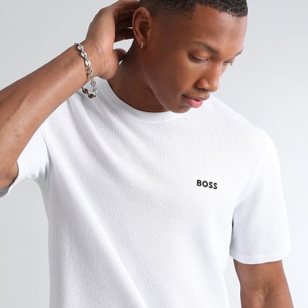BOSS - Camiseta Waffle 50480834 Blanca