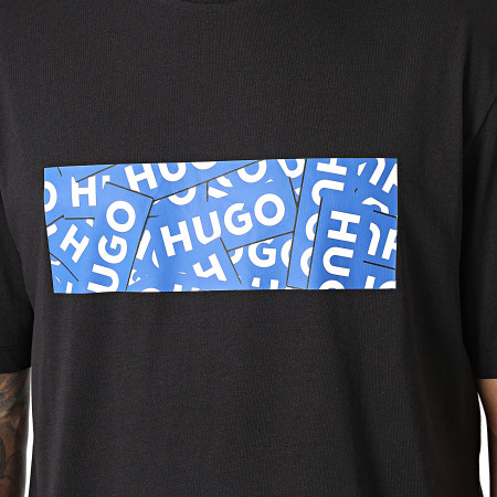 Hugo Blue - Tee Shirt Nalayo 50515203 Noir Bleu Roi