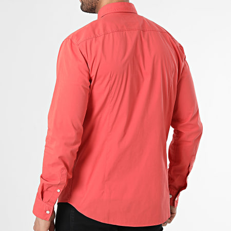 HUGO - Camisa de manga larga Ermo 50500216 Rojo ladrillo