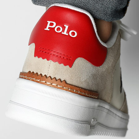 Polo Ralph Lauren - Sneakers Masters Court Milkshake Nero Rosso