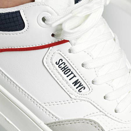 Schott NYC - Sneakers Rivas Bianco Navy Rosso