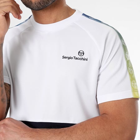 Sergio Tacchini - Camiseta Gradiente 40537 Blanco Azul Marino