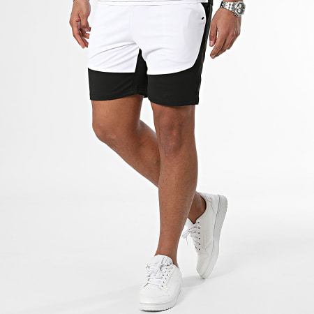 Zayne Paris  - Set di maglietta e pantaloncini da jogging a righe bianche e nere