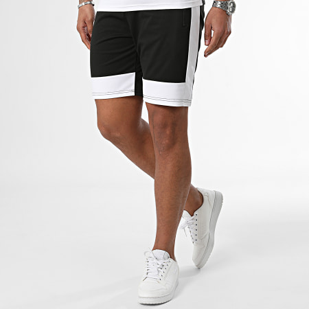 Zayne Paris  - Set di maglietta bianca e nera e pantaloncini da jogging