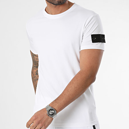 Zayne Paris  - Conjunto de camiseta blanca y pantalón corto de jogging