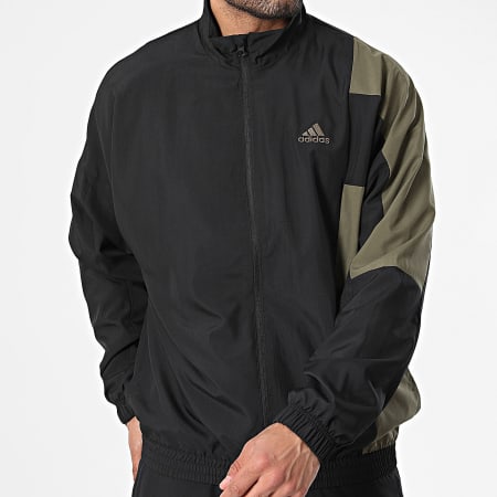 Adidas Performance - Conjunto de chaqueta con cremallera y pantalón de jogging IP1613 Negro