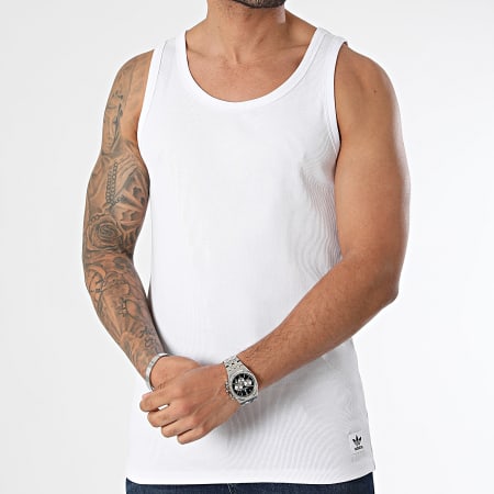 Adidas Originals - Lote de 2 camisetas sin mangas 4A3M53 Blanco